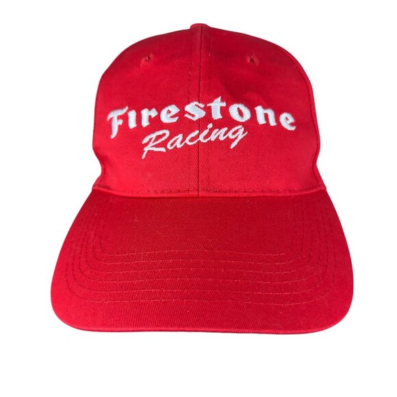 Vintage Firestone Racing Red Snapback Hat Adjustable Cotton Cap - Picture 2 of 11